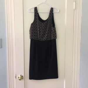 Banana Republic Black and Brown Dress. Size 8